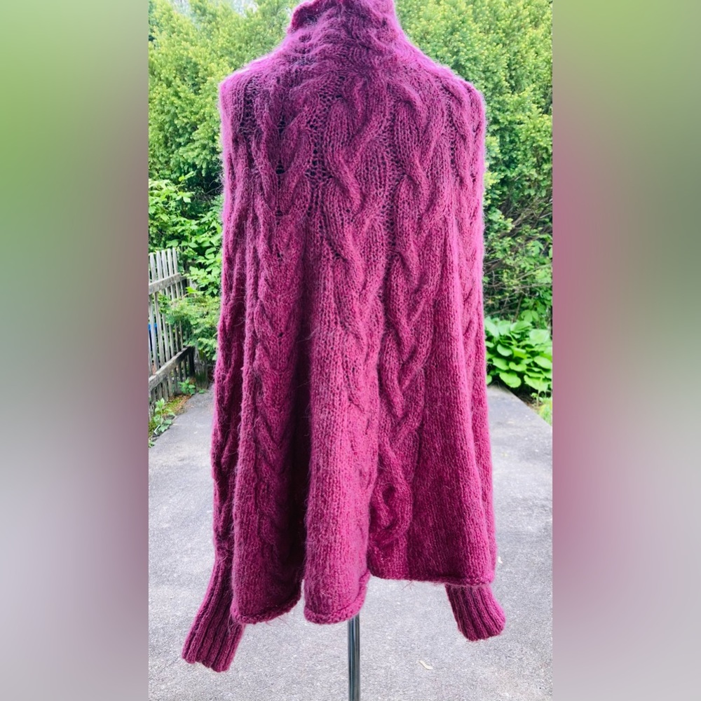 Aerika Cable Knit Pullover Shawl. - image 5